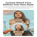 CF90 1.19 inch Steel Watchband Color Screen Smart Watch(Gold)