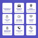 T50 Car USB Bluetooth 5.1 Receiver FM Transmitter for Hands-Free Call Navigation