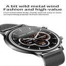 CF85 1.32 inch Steel Watchband Color Screen Smart Watch(Black)