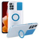 For Xiaomi Redmi Note 11 4G Global Sliding Camshield TPU Phone Case with Ring Holder(Blue)