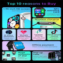 LY008 Max 1.9 inch Silicone Watchband Color Screen Smart Watch(White)
