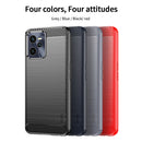 For OPPO Realme C35 MOFI Gentleness Brushed Carbon Fiber Soft TPU Case(Black)