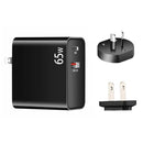 PD-65W USB-C / Type-C + QC3. 0 USB Laptop Charging Adapter, AU Plug / US Plug(Black)