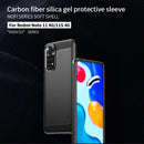 For Xiaomi Redmi Note 11 4G Global / Note 11S 4G MOFI Gentleness Brushed Carbon Fiber TPU Case(Red)