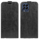 For Samsung Galaxy M33 R64 Texture Vertical Flip Leather Phone Case(Black)