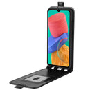 For Samsung Galaxy M33 R64 Texture Vertical Flip Leather Phone Case(Black)