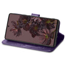 For Google Pixel 7 Pro 5G Four-leaf Clasp Embossed Buckle Leather Phone Case(Purple)