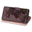 For Google Pixel 7 5G Four-leaf Clasp Embossed Buckle Leather Phone Case(Rose Gold)