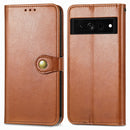 For Google Pixel 7 Pro 5G Retro Solid Color Buckle Leather Phone Case(Brown)