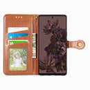 For Google Pixel 7 Pro 5G Retro Solid Color Buckle Leather Phone Case(Brown)