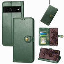 For Google Pixel 7 5G Retro Solid Color Buckle Leather Phone Case(Green)