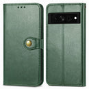For Google Pixel 7 5G Retro Solid Color Buckle Leather Phone Case(Green)
