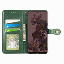 For Google Pixel 7 5G Retro Solid Color Buckle Leather Phone Case(Green)