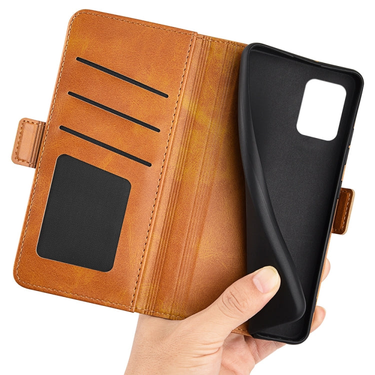 For Alcatel 1B 2022 Dual-side Magnetic Buckle Horizontal Flip Leather Phone Case(Yellow)