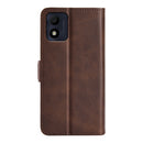 For Alcatel 1B 2022 Dual-side Magnetic Buckle Horizontal Flip Leather Phone Case(Brown)