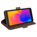 For Alcatel 1B 2022 Dual-side Magnetic Buckle Horizontal Flip Leather Phone Case(Brown)