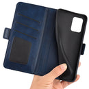 For Alcatel 1B 2022 Dual-side Magnetic Buckle Horizontal Flip Leather Phone Case(Dark Blue)