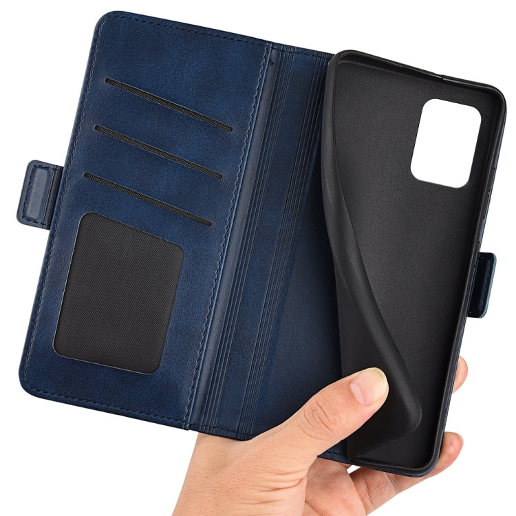 For Alcatel 1B 2022 Dual-side Magnetic Buckle Horizontal Flip Leather Phone Case(Dark Blue)
