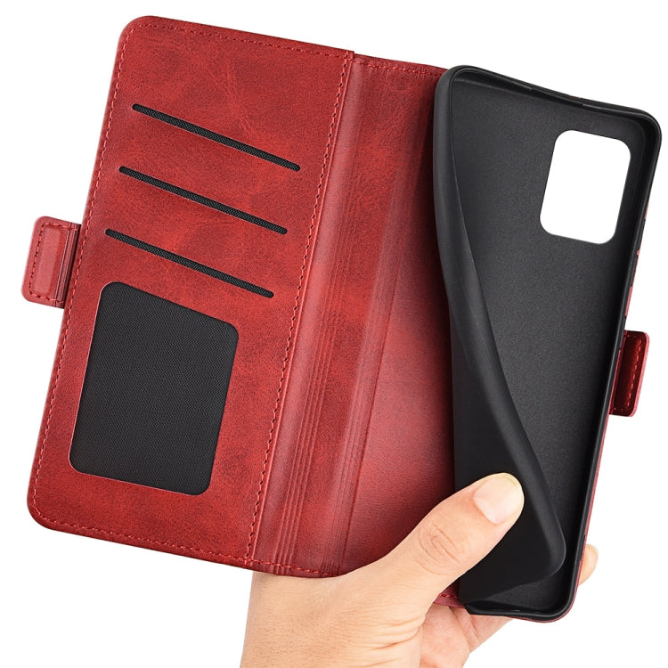 For Alcatel 1B 2022 Dual-side Magnetic Buckle Horizontal Flip Leather Phone Case(Red)