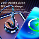 WKN-707 PD 20W USB-C / Type-C + QC 3.0 25W USB Mini Car Charger with USB-C / Type-C to 8 Pin Data Cable, Cable Length: 1m(White)