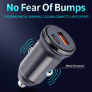WKN-707 PD 20W USB-C / Type-C + QC 3.0 25W USB Mini Car Charger with USB-C / Type-C to 8 Pin Data Cable, Cable Length: 1m(White)