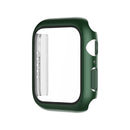 Electroplating Monochrome PC+Tempered Film Watch Case For Apple Watch Series 7 45mm(Green)