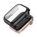 Electroplating Monochrome PC+Tempered Film Watch Case For Apple Watch Series 7 45mm(Red)