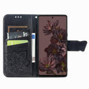 For Google Pixel 7 Pro 5G Butterfly Love Flower Embossed Leather Phone Case(Black)