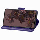 For Google Pixel 7 Pro 5G Butterfly Love Flower Embossed Leather Phone Case(Dark Purple)
