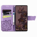 For Google Pixel 7 Pro 5G Butterfly Love Flower Embossed Leather Phone Case(Light Purple)