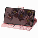 For Google Pixel 7 Pro 5G Butterfly Love Flower Embossed Leather Phone Case(Rose Gold)
