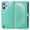 For OPPO Realme C31 Mandala Flower Embossed Leather Phone Case(Green)