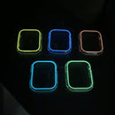 Luminous Hollow Colorful PC Watch Case For Apple Watch Series 6/5/4/SE 44mm(Yellow)