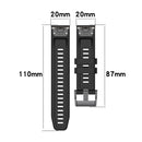 For Garmin Fenix 7S 20mm Silicone Solid Color Watch Band(White)