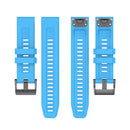 For Garmin Fenix 7X 26mm Silicone Sport Pure Color Watch Band(Grey)