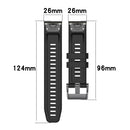 For Garmin Fenix 7X Solar 26mm Silicone Sport Pure Color Watch Band(Grey)