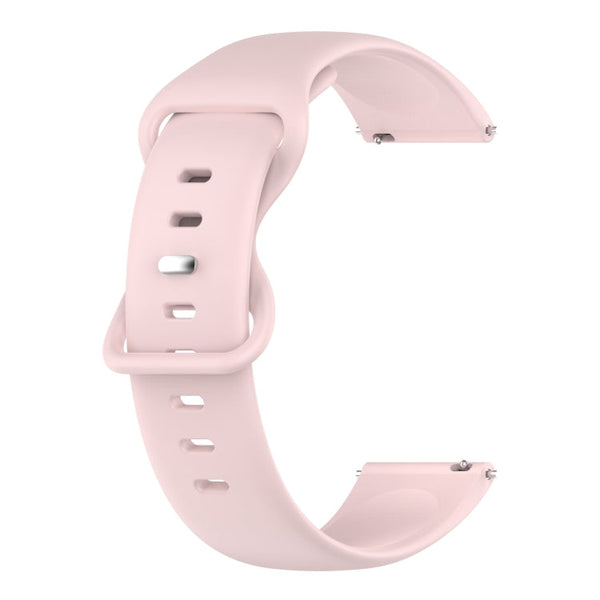 For Amazfit Pace 22mm Silicone Solid Color Watch Band(Pink)