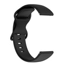 For Honor Magic Watch 2 42mm 20mm Solid Color Silicone Watch Band(Black)
