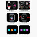 CT7 1.7 inch Color Screen Smart Watch,Support Heart Rate Monitoring/Blood Pressure Monitoring(Pink)