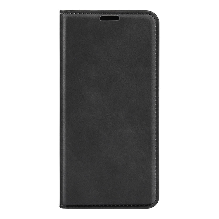 For Motorola Moto G52 4G Retro-skin Magnetic Suction Leather Phone Case(Black)