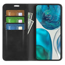 For Motorola Moto G52 4G Retro-skin Magnetic Suction Leather Phone Case(Black)