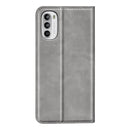 For Motorola Moto G52 4G Retro-skin Magnetic Suction Leather Phone Case(Grey)