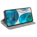 For Motorola Moto G52 4G Retro-skin Magnetic Suction Leather Phone Case(Grey)