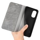 For Motorola Moto G52 4G Retro-skin Magnetic Suction Leather Phone Case(Grey)