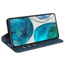 For Motorola Moto G52 4G Retro-skin Magnetic Suction Leather Phone Case(Dark Blue)