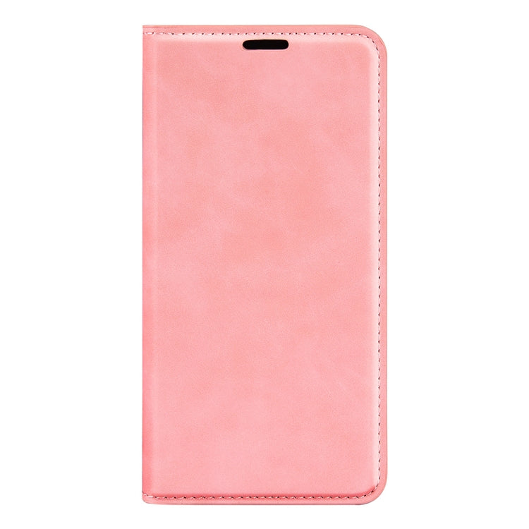 For Motorola Moto G52 4G Retro-skin Magnetic Suction Leather Phone Case(Pink)