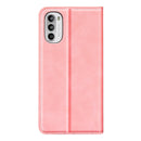 For Motorola Moto G52 4G Retro-skin Magnetic Suction Leather Phone Case(Pink)