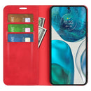 For Motorola Moto G52 4G Retro-skin Magnetic Suction Leather Phone Case(Red)
