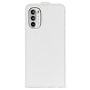 For Motorola Moto G52 4G R64 Texture Vertical Flip Leather Phone Case(White)
