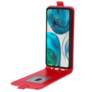 For Motorola Moto G52 4G R64 Texture Vertical Flip Leather Phone Case(Red)
